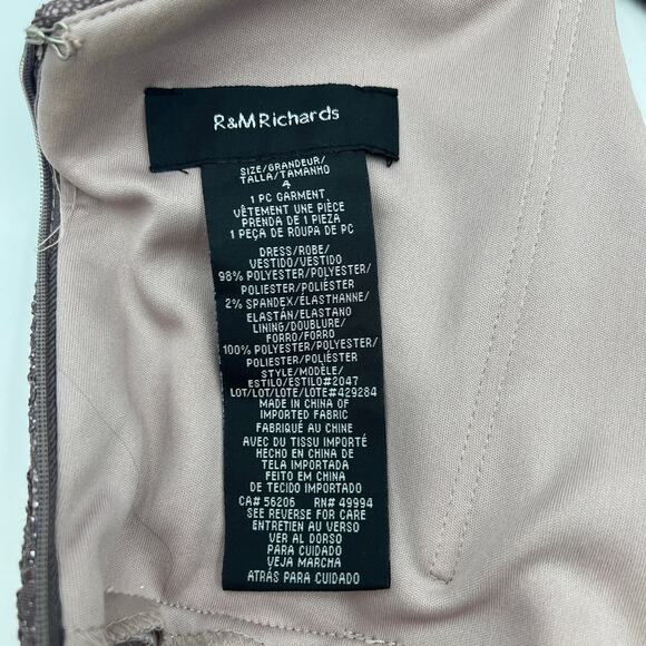 R & M Richards Lace Off The Shoulder Gown Dress Lavender Purple Cocktail Party - Picture 3 of 8